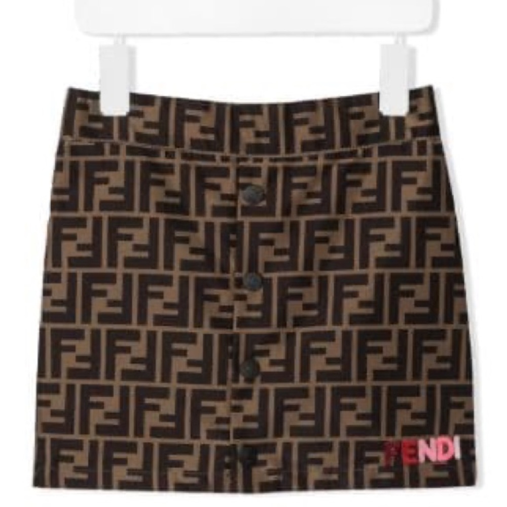 Fendi Kids
FF-logo stripe skirt